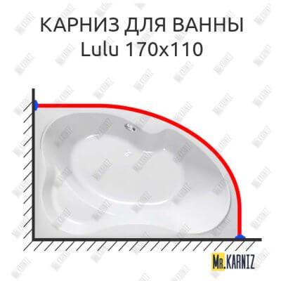 Карниз для ванны Kolpa-San Lulu 170х110 Усиленный 25 мм MrKARNIZ